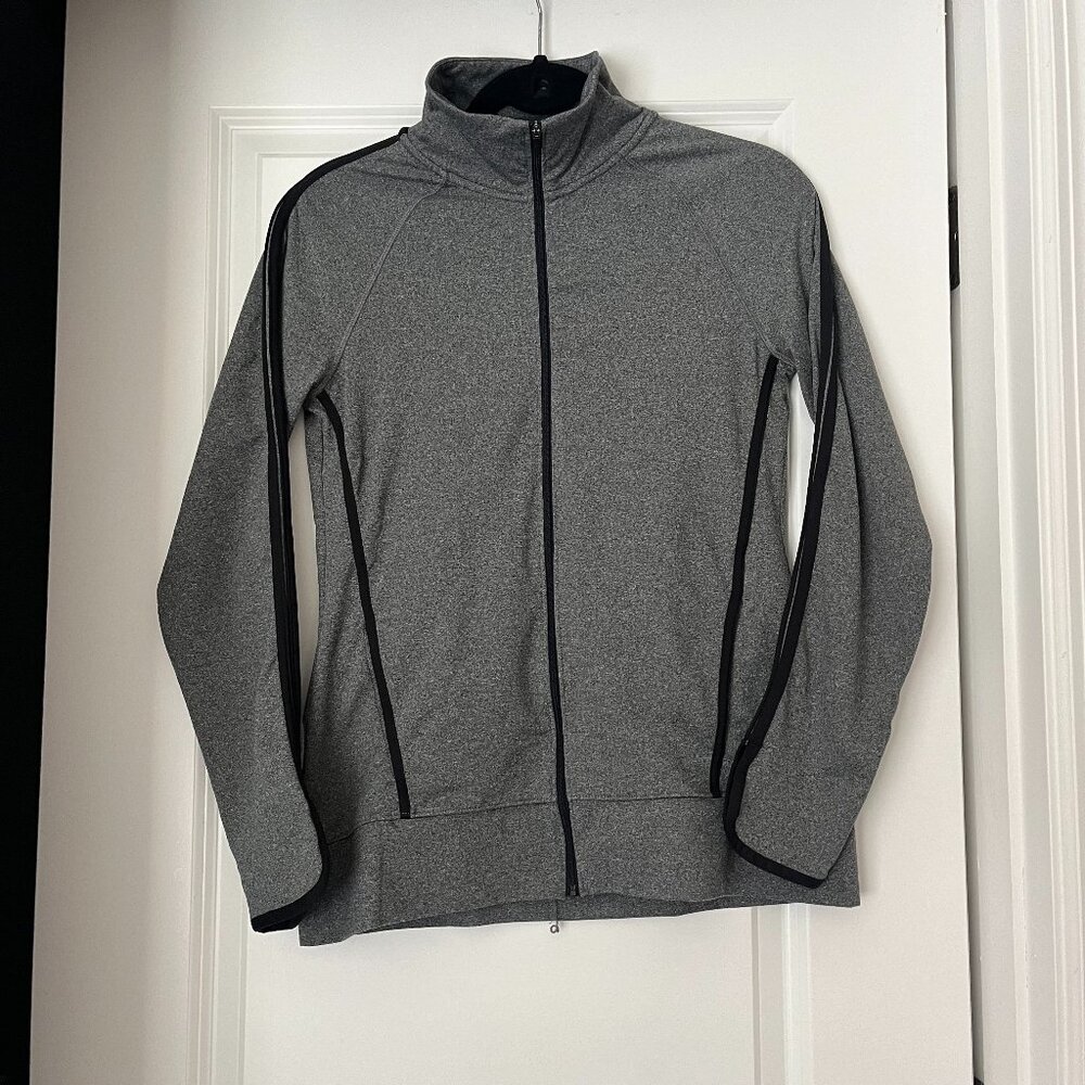 Champion Long Sleeve DuoDry Gray Full Zip Shirt